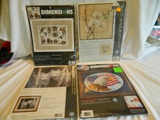 L-25 LOT OF 4 NEW DIMENSIONS COUNTED CROSS-STITCH KITS