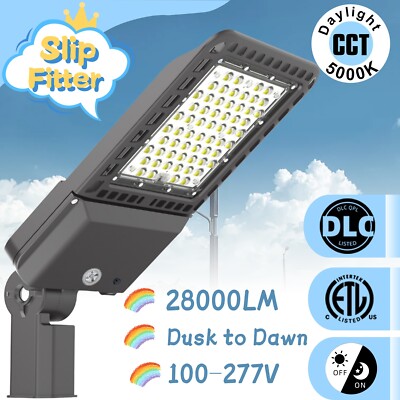 200W LED Parking Lot Light Fixture Outdoor Street Shoebox Area Commercial Lights