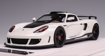 1/18 Ivy Models Porsche Gemballa Mirage GT in Pearl White  on Leather base
