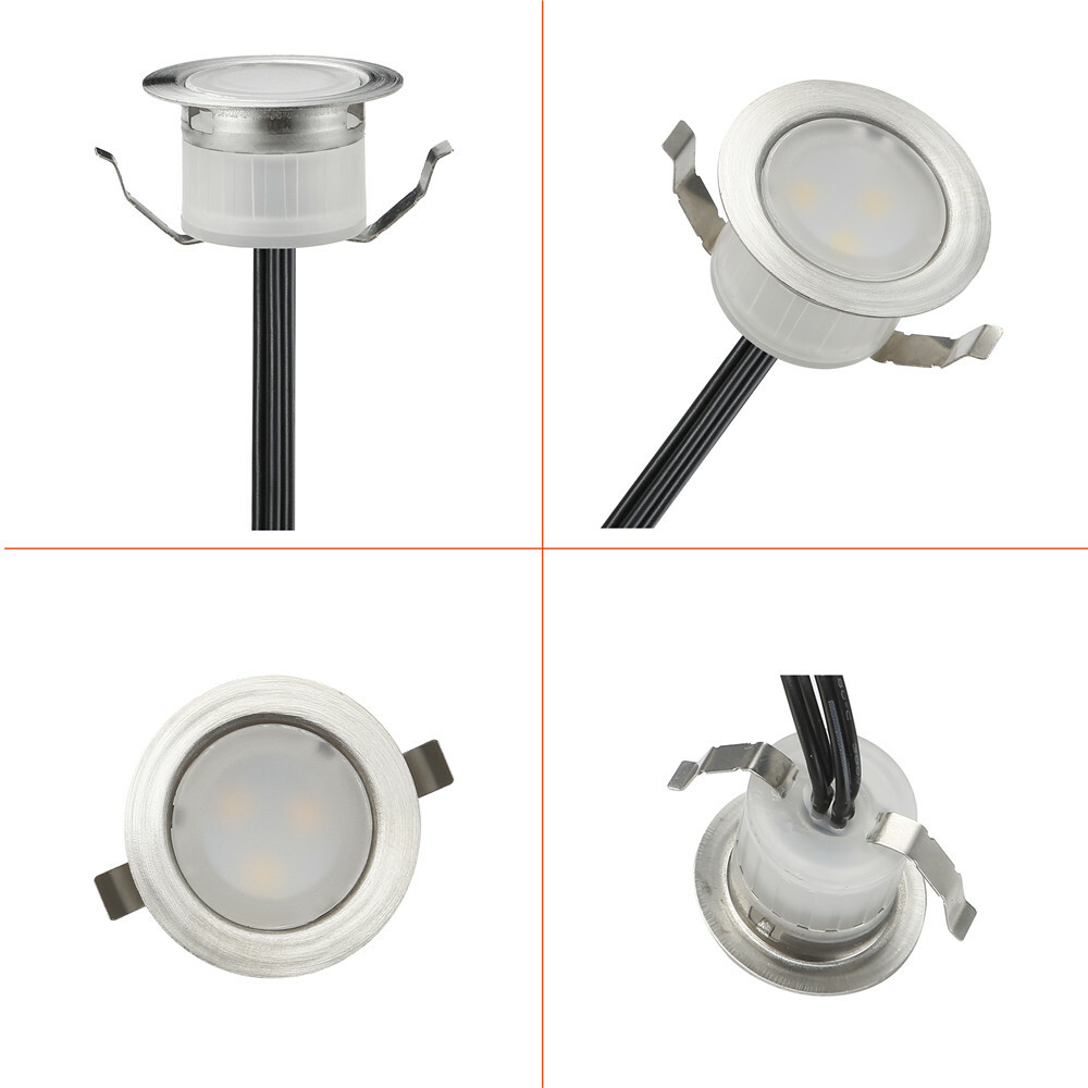10er RGB LED Bodeneinbauleuchten Aussen WIFI DC12V 45mm IP67 Wasserdicht Einbauspots LED