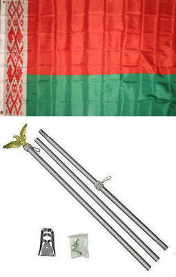 3x5 Belarus Flag Aluminum Pole Kit Set 3'x5'