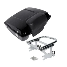 Chopped Trunk & Backrest Mount Rack Fit For Harley Touring 97-08