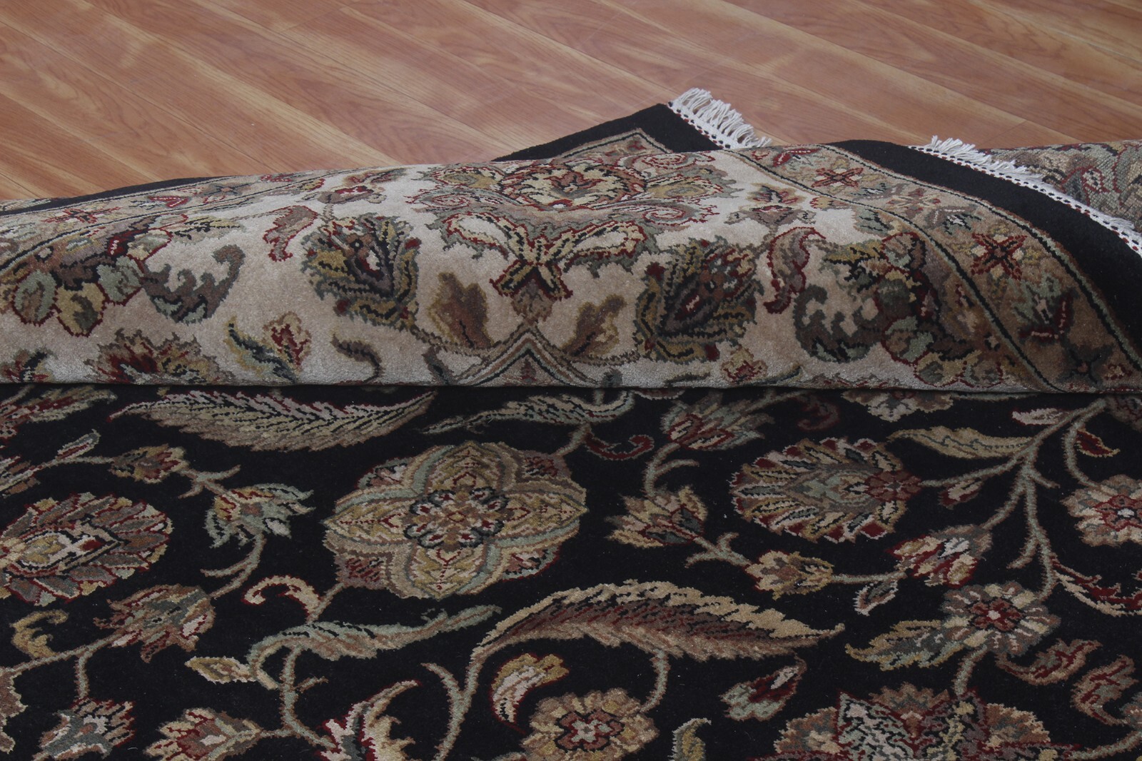 Handmade Black Oriental Carpets Hand Knotted Home Decor Wool Area Rugs