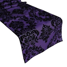 Damask Table Runner Gothic Elegant Birthday Wedding Event Venue Table Decor