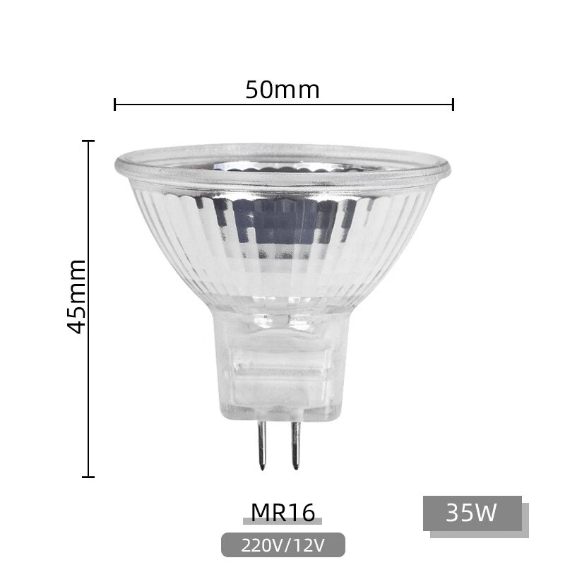 12v 35w MR16 Long Life Halogen Lamp Bulb Dimmable Warm White Spot Light Bulbs - Image 2 of 4