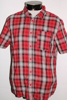 VANS Mens medium M plaid Button-up shirt Combine ship Discount