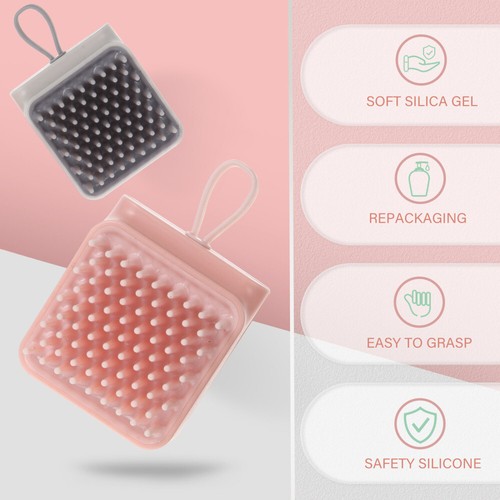 2 Pcs Pet Bath Brush Dog Scrubber for Shedding Deshedding Nozzle Dogs