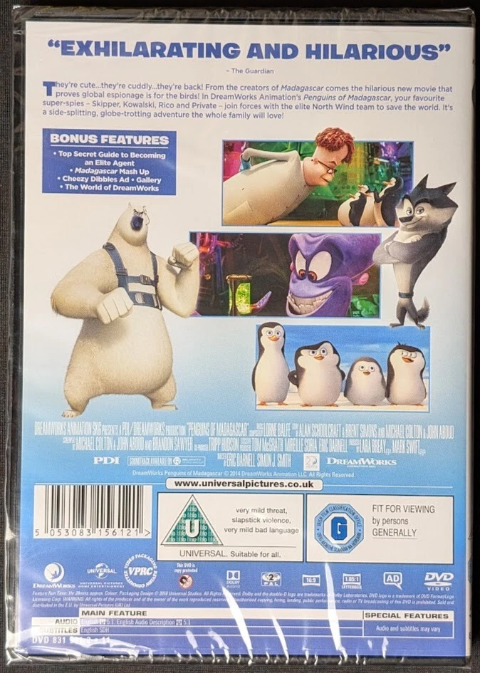 Penguins Of Madagascar (DVD, 2015) - Image 2 of 2