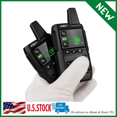 Long Range Walkie Talkies Waterproof FRS Rechargeable Two Way Radios 2 Pack
