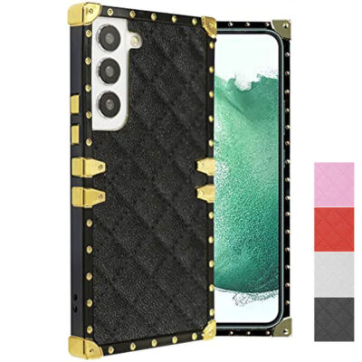 Lattice Leather Luxury Phone Case for Samsung S23 S22 S21 S20 S10 S9 Note 10 20
