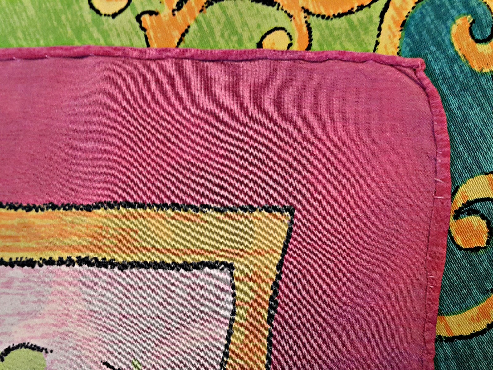 VINTAGE AUTHENTIC CHRIS ARNOLD PATCHWORK PINK GRE… - image 6