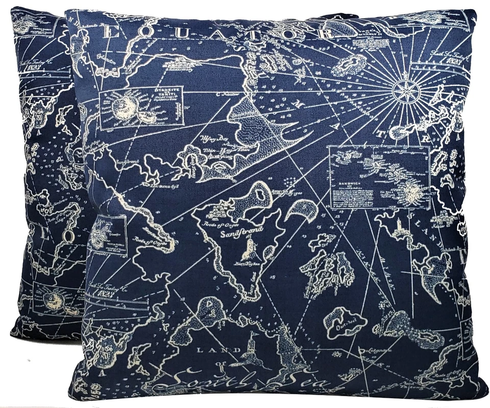 Tommy Bahamas South Seas 18" Funda Almohada Náutica Exterior Cuadrada Foto 2 de 4