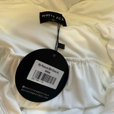 White Fox Boutique White My Pleasure Mini Dress w/Stretch sz XL NWT | eBay