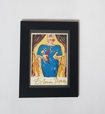 ELVIRA BACH - Handsigniert & gerahmte Kunstkarte "Für Maodo Sylvester Luis nach