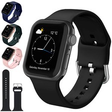 40/41/42/44/45mm Silicone Sport iWatch Band Strap for Apple Watch 8 7 6 5 4 SE