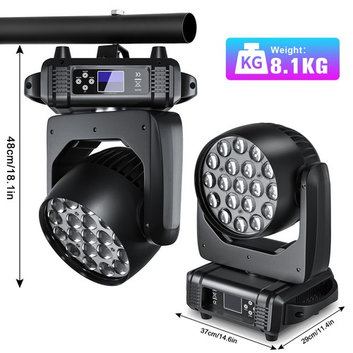 2PCS 380W LED Moving Head Light RGBW Zoom Beam Stage Wash Lighting DJ Party Lamp - Picture 21 of 22