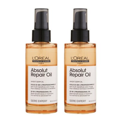2x L'Oreal loreal Professionnel Serie Expert Absolut Repair 10-in-1 Oil  AD