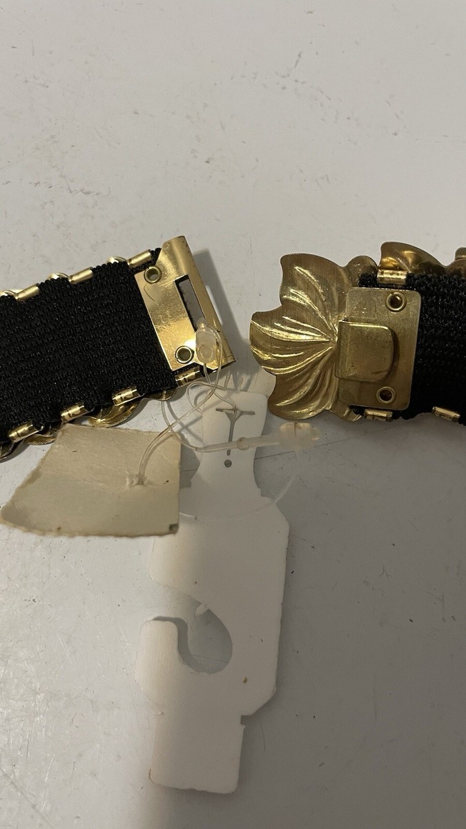 VTG Harwill NYC Gold Tone Metal Stretch Belt 24” - 40  display picture 3