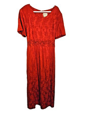 Plus Size Stunning RED Holiday Dress with Asian Flair!