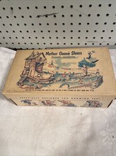Vintage 1954 MOTHER GOOSE SHOES Children's Shoe Box EMPTY - NO SHOES  
