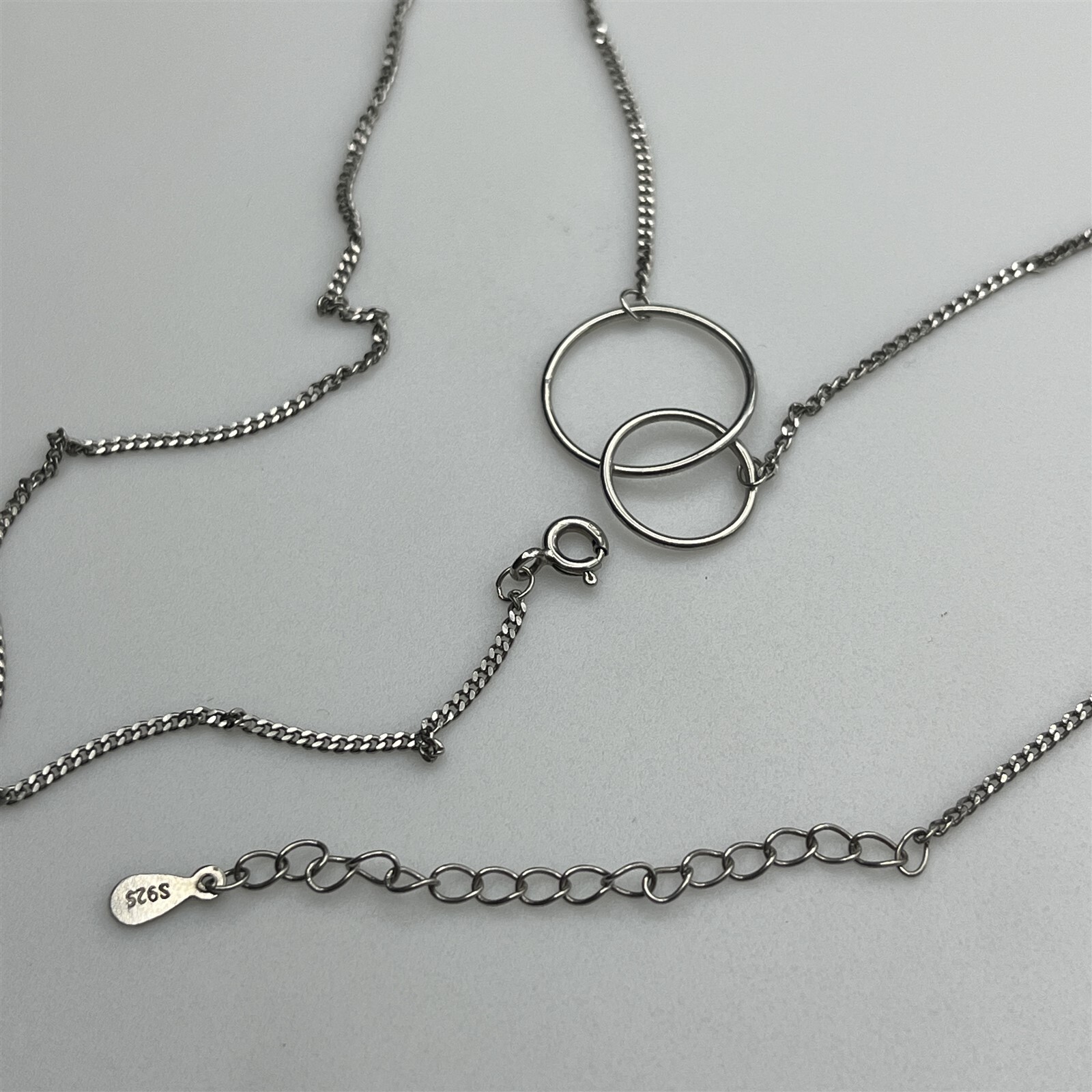 Adjustable Classic Double Connected Circle Sterli… - image 3