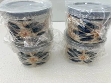 Temp-tations Old World Basketweave Set of 3 Ramekins - Blue k379979 def-