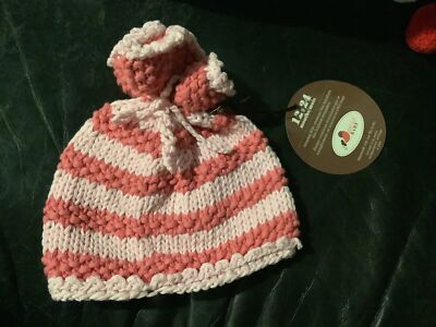 The Daisy Baby Crochet Knit Pink Flower Cap/Hat Size 12-24 Months Hand-Made New