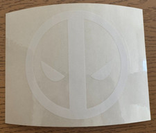 Deadpool Sticker Decal Mask Logo Symbol White Marvel Fox 2018