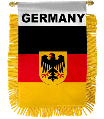 Germany EAGLE MINI BANNER FLAG FOR CAR & HOME WINDOW MIRROR HANGING 2 SIDE
