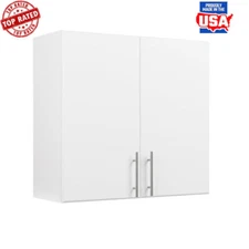 32" Wall Cabinet Adjustable Shelf Garage Laundry Storage Utility Organizer New