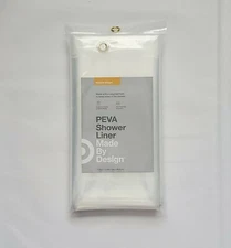 Made By Design PEVA Shower Liner CLEAR  Medium Weight 71"×71", New!