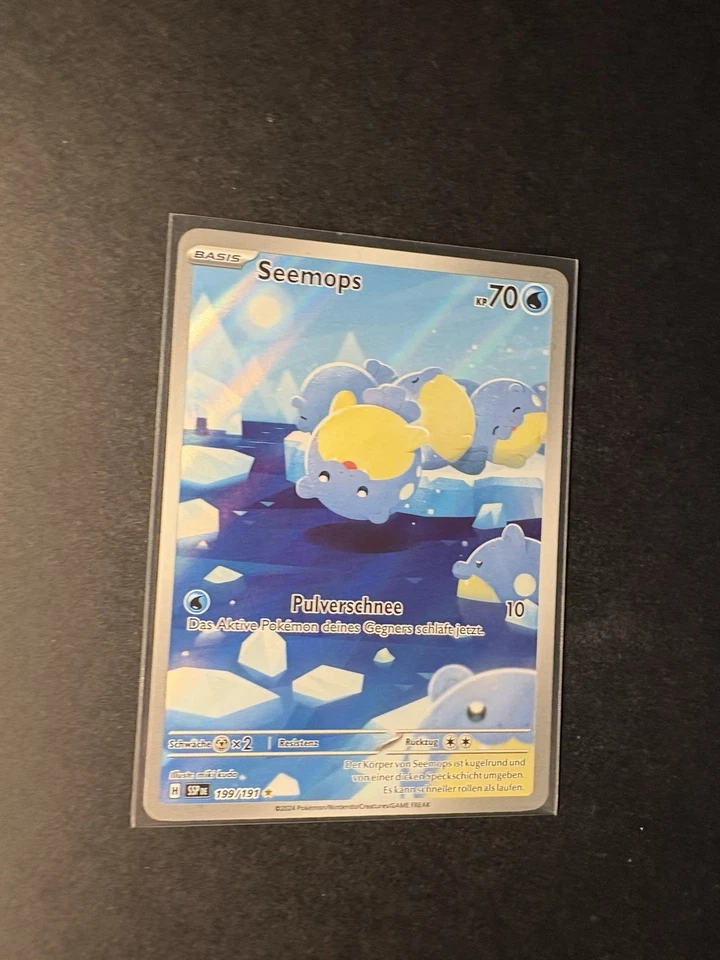 Pokemon Seemops Deutsch 199/191 Illustration Rare Stürmische Funken Near Mint - Bild 3 von 4
