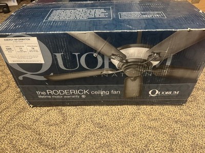 Ceiling Fan Quorum 63525-86 Roderick 52'' Oil Rubbed Bronze With Uplight