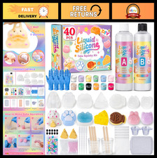 DIY Squishy Making Kit - 18oz Liquid Silicone, 7 Molds, Stress Relief Craft Set