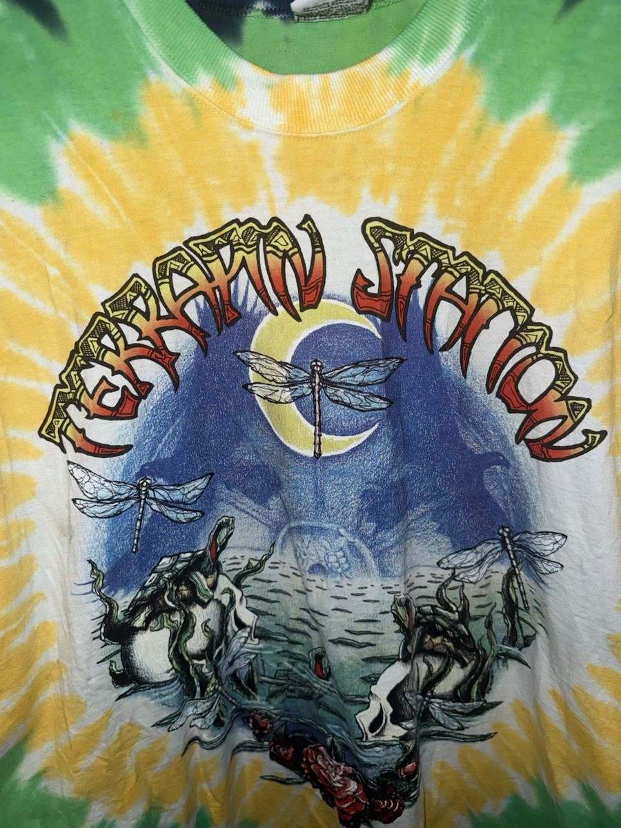 Vintage Grateful Dead Terrapin Station Rare Liquid Blue Tie Dye Shirt Xtra-Large View 2