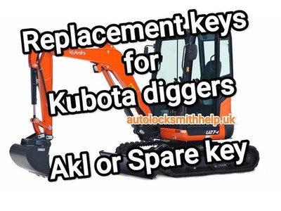 Schlüssel Kubota Baggerschlüssel.  Schlüssel Kubota verloren. Kubota Schlüssel ersetzt. Beschreibung lesen