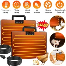 2PC Chicken Coop Heater, Safe Radiant Space Heat Energy Chick Pet Cat Dog Warmer