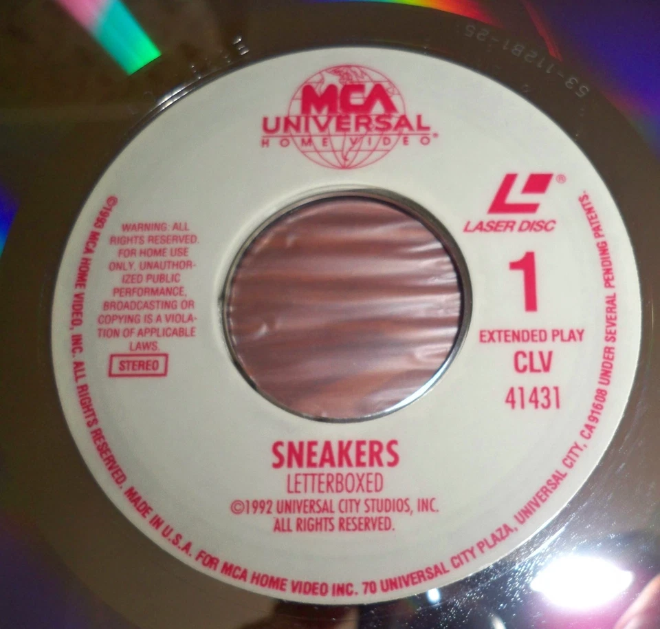 SNEAKERS: 12" LASERDISC 2 DISC SET - ROBERT REDFORD, DAN AYROYD, SIDNEY POITIER! - Image 3 of 4