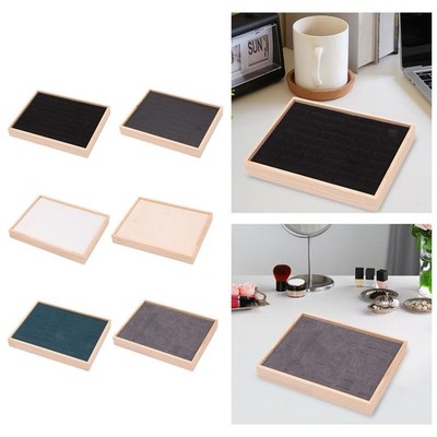-Display-Tablett, Schmuck-Organizer, Holz, Ohrringe, Ohrstecker,
