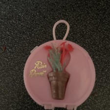 Vintage Simplex Pink Rain Bonnet Carrying Case w Flowers With Bonnet