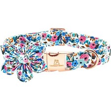 Adjustable Floral Flower Dog Collar Soft Durable Medium Dogs Pet Accessories