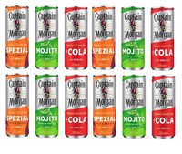 12 Dosen Captain Morgan Mix ( 3 Sorten ) Cola/Mojito Spezial 0,33L Einweg Pfand