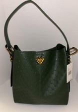 NEW BETSY JOHNSON XOMILLIE SKULLS TOTE/SHOULDER BAG HUNTER GREEN