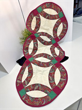 Handmade Quilted Table Runner 42  Double Wedd...