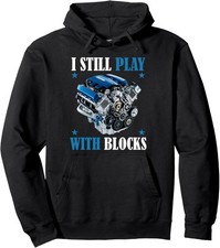 I Still Play With Blocks Funny Racing Design Unisex Hooded Sweatshirt