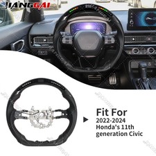 Carbon Fiber Led Sport Steering Wheel Fit Honda 11th Civic Type R 2022-2026