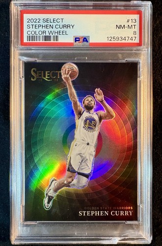 2022 Panini Select Color Wheel Stephen Curry #13 PSA 8 Pop 10 Case Hit