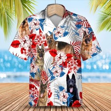 German Shepherd Hawaiian Shirt  Summer aloha shirt Hawaiian shirt for Men and w