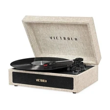 Victrola Parker Suitcase Record Player - Beige