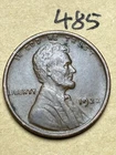 1922-D LINCOLN WHEAT CENT, LOW MINTAGE SEMI-KEY DATE, #485